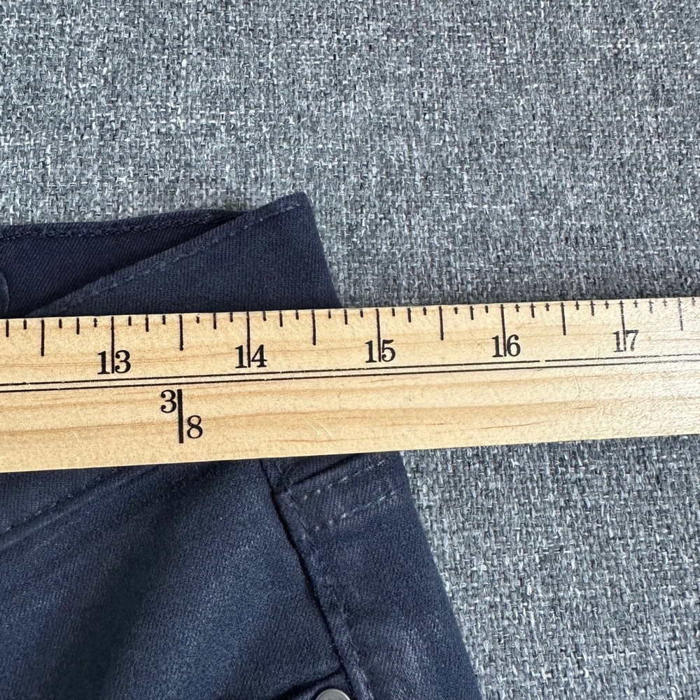 Gap 1969 Legging Jeans Navy Blue Coated Waxed Moto Skinny‎ Denim Womens Size 28 - Picture 8 of 12